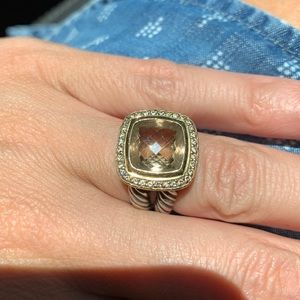 David Yurman Albion ring in smoky quartz